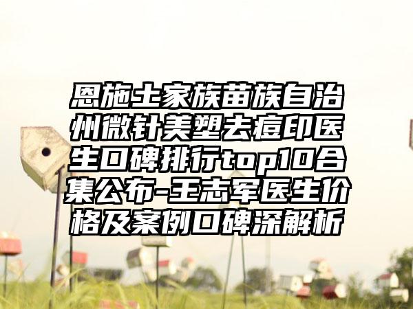 恩施土家族苗族自治州微针美塑去痘印医生口碑排行top10合集公布-王志军医生价格及案例口碑深解析